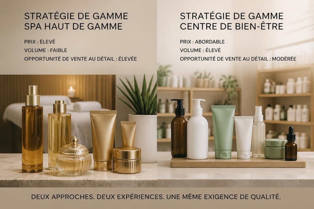 Stratégie de gamme produits massage par type d'établissement