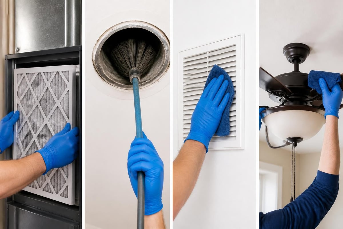 Home system cleaning sequence