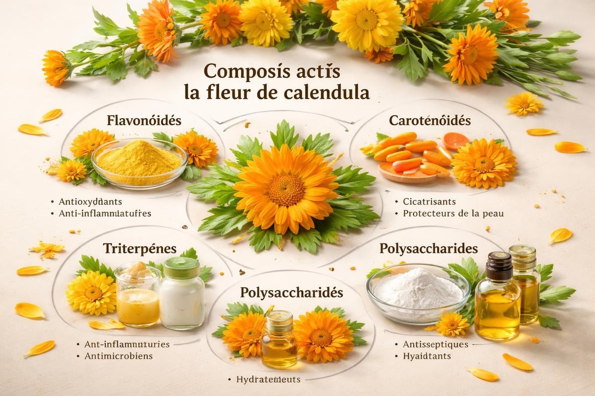 Composition chimique des fleurs de soucis