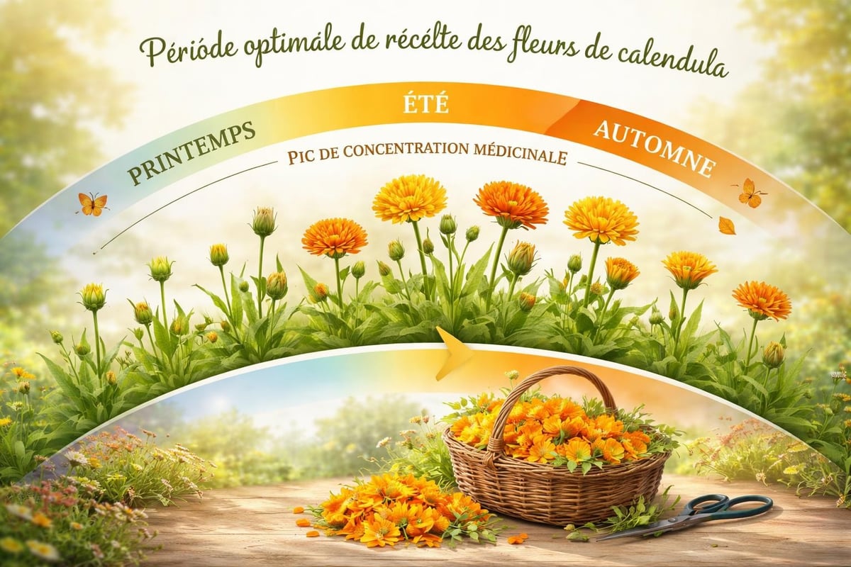 Calendrier de récolte des soucis