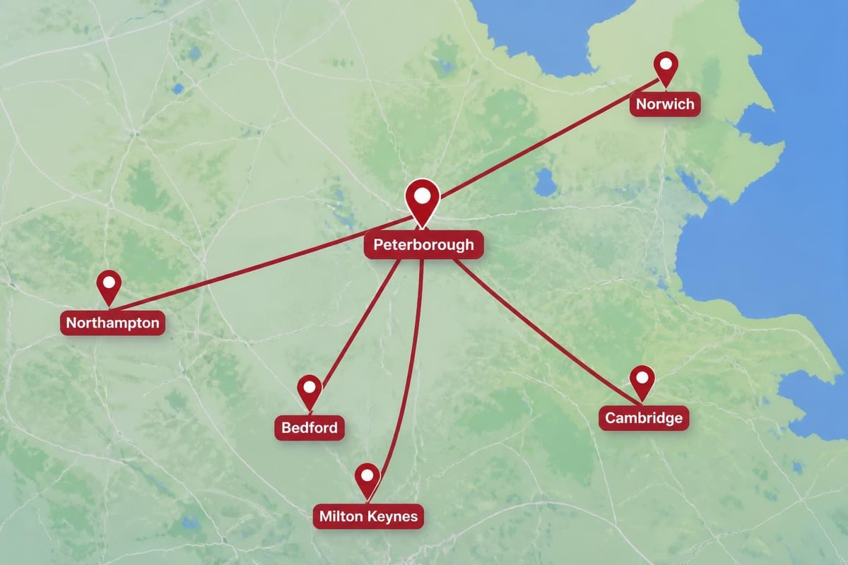Service areas map