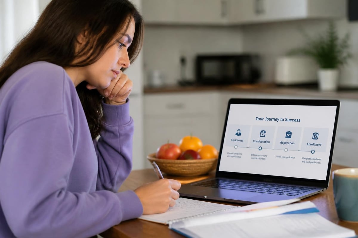 Enrollment marketing funnel stages