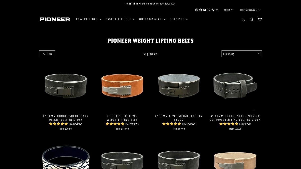 7 Reasons to Choose a Pioneer Weight Belt in 2026 - 4. Wide Range of Belt Types for All Training Needs