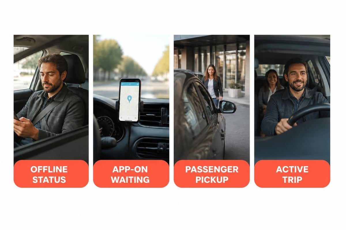 Insurance coverage periods for rideshare drivers