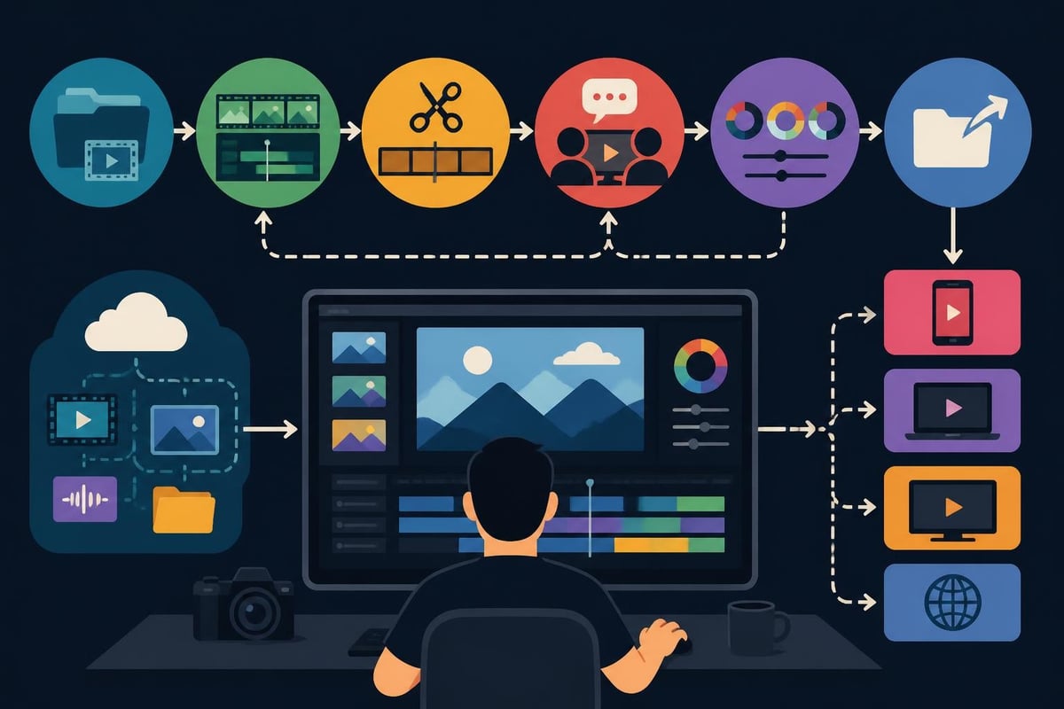 Video editor workflow stages