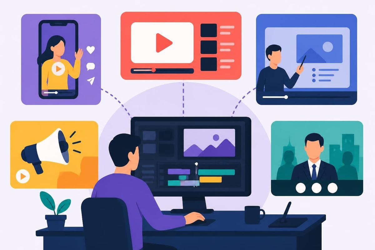 Different video editing project types