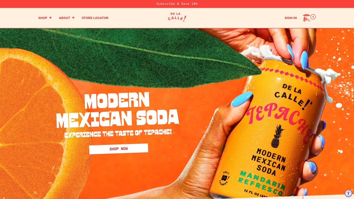 9 Inspiring Shopify Ecommerce Website Design Ideas for 2026 - De La Calle! – Unique Fonts & Storytelling Banners