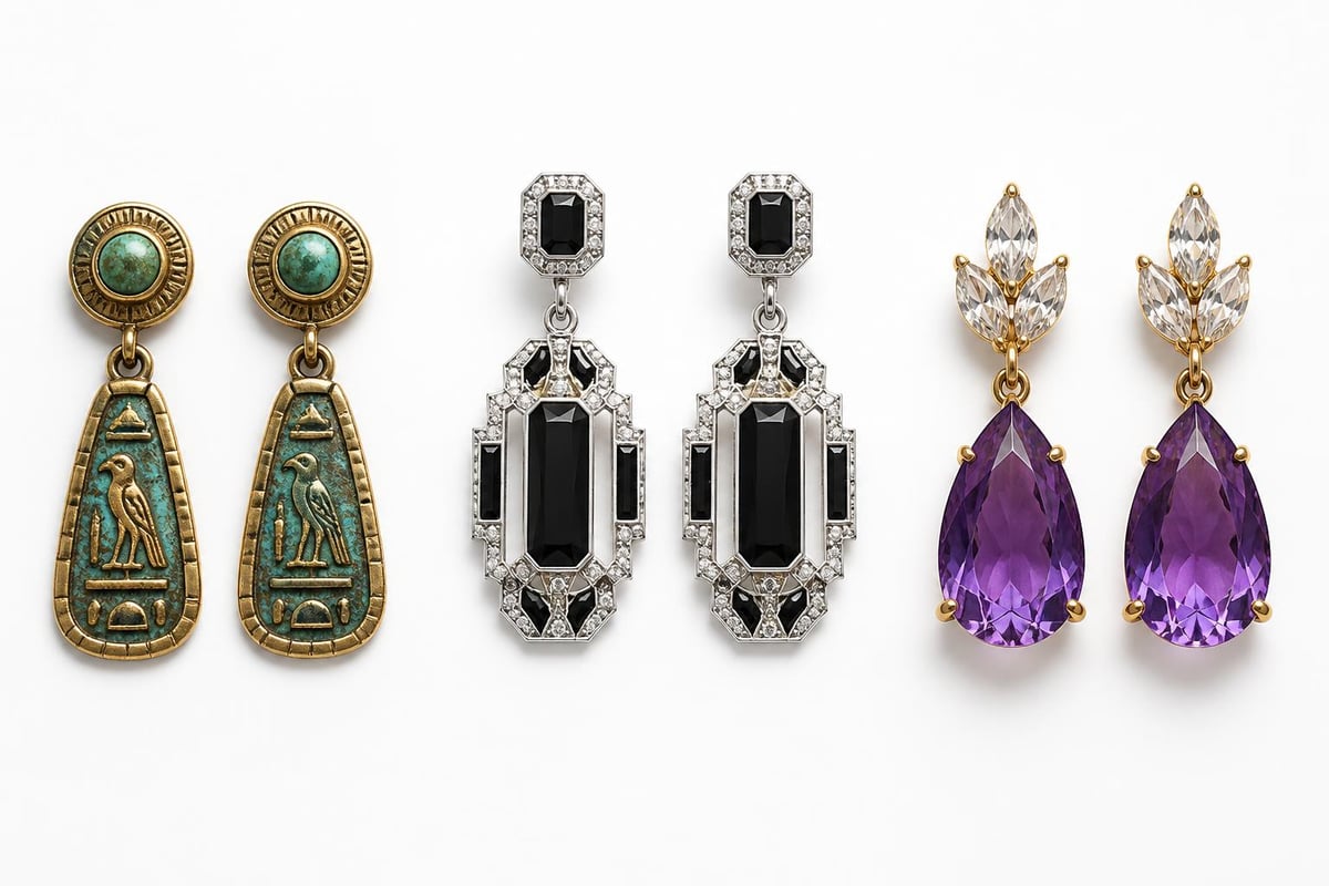 Timeline of stone earring styles through history