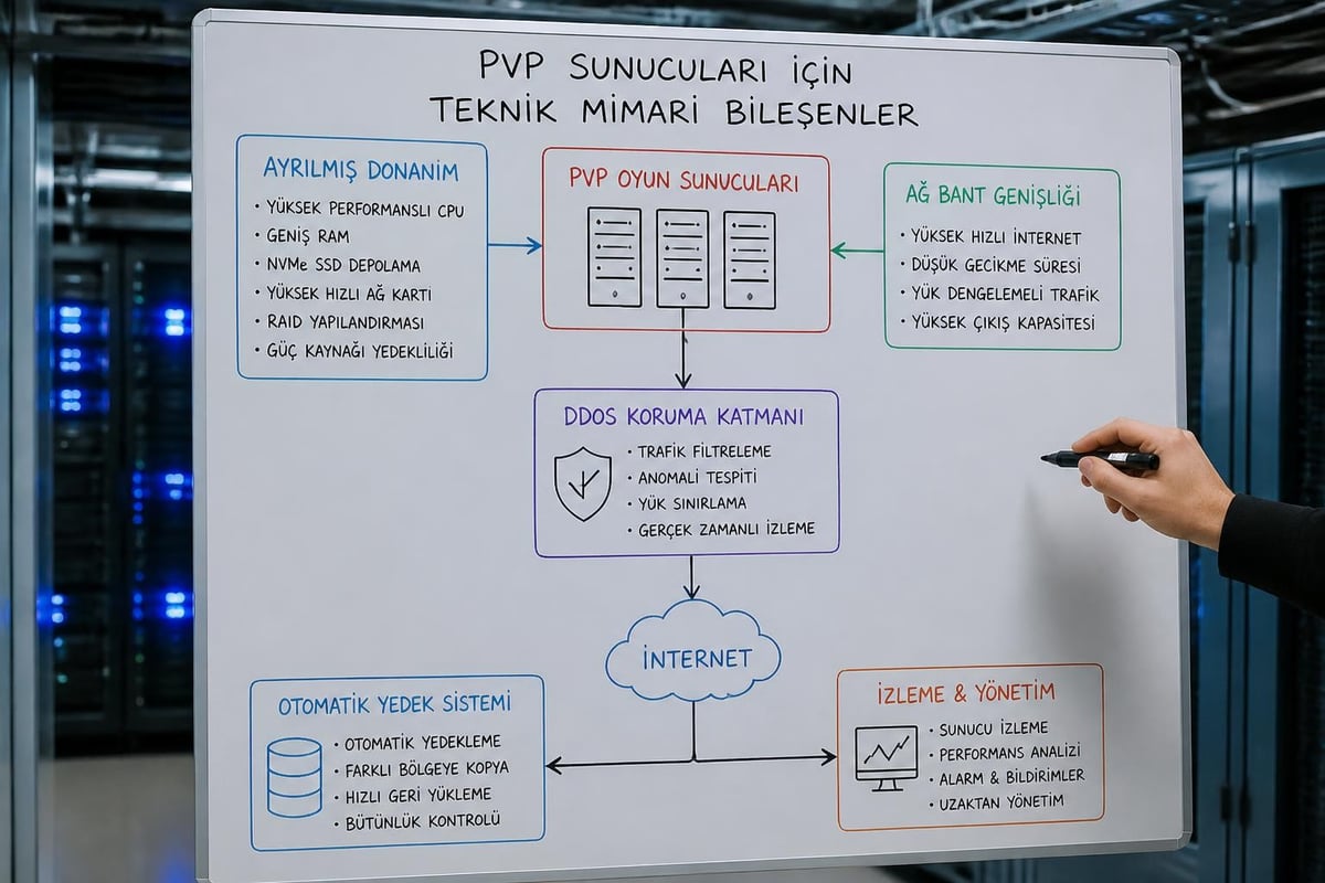PVP sunucu teknik altyapı bileşenleri