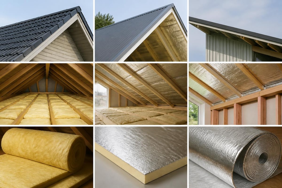 Roof insulation for different roof types