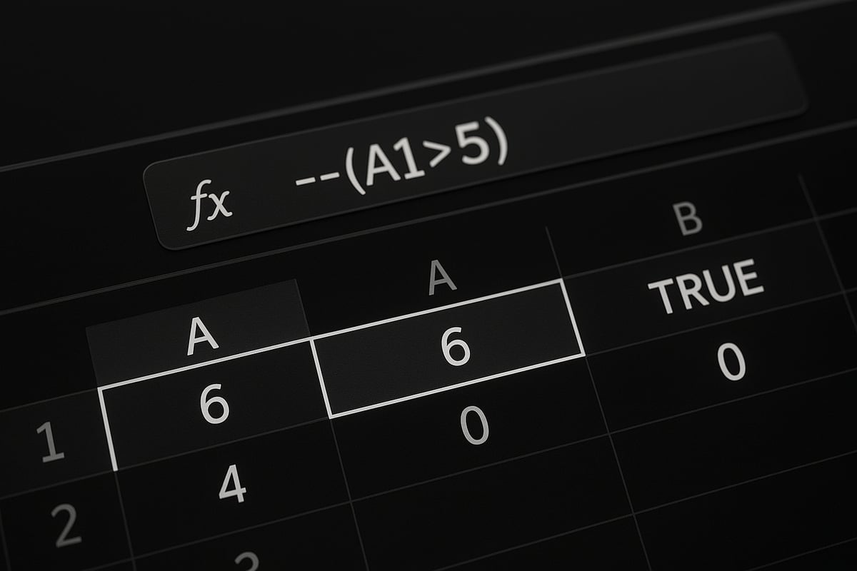 Understanding the Double Unary Operator (--) in Excel Formulas