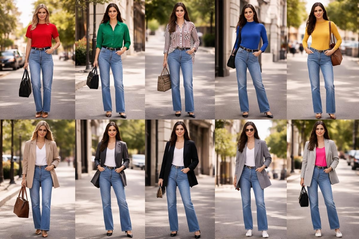 Colourful outfit combinations