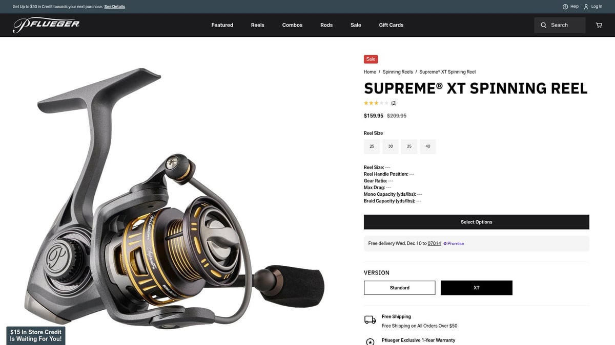 Top 7 Pflueger Reels for Anglers in 2026 - Pflueger Supreme® XT Spinning Reel