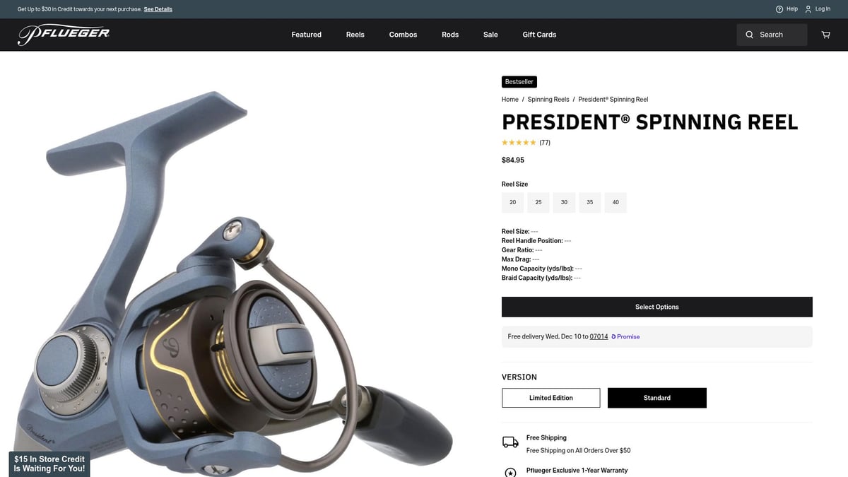 Top 7 Pflueger Reels for Anglers in 2026 - Pflueger President® Spinning Reel