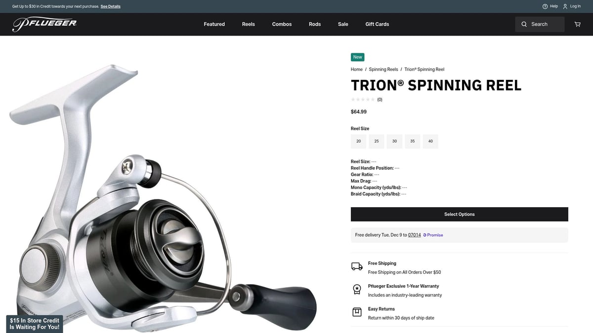 Top 7 Pflueger Reels for Anglers in 2026 - Pflueger Trion® Spinning Reel (2026 Model)