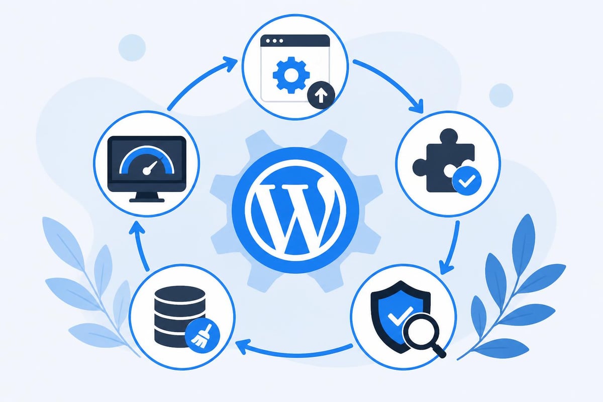 WordPress maintenance workflow