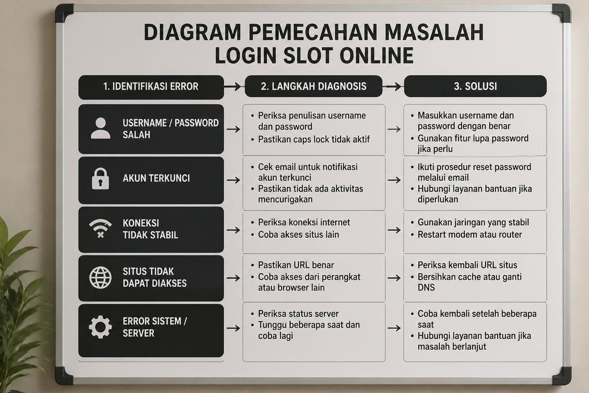 Panduan troubleshooting login