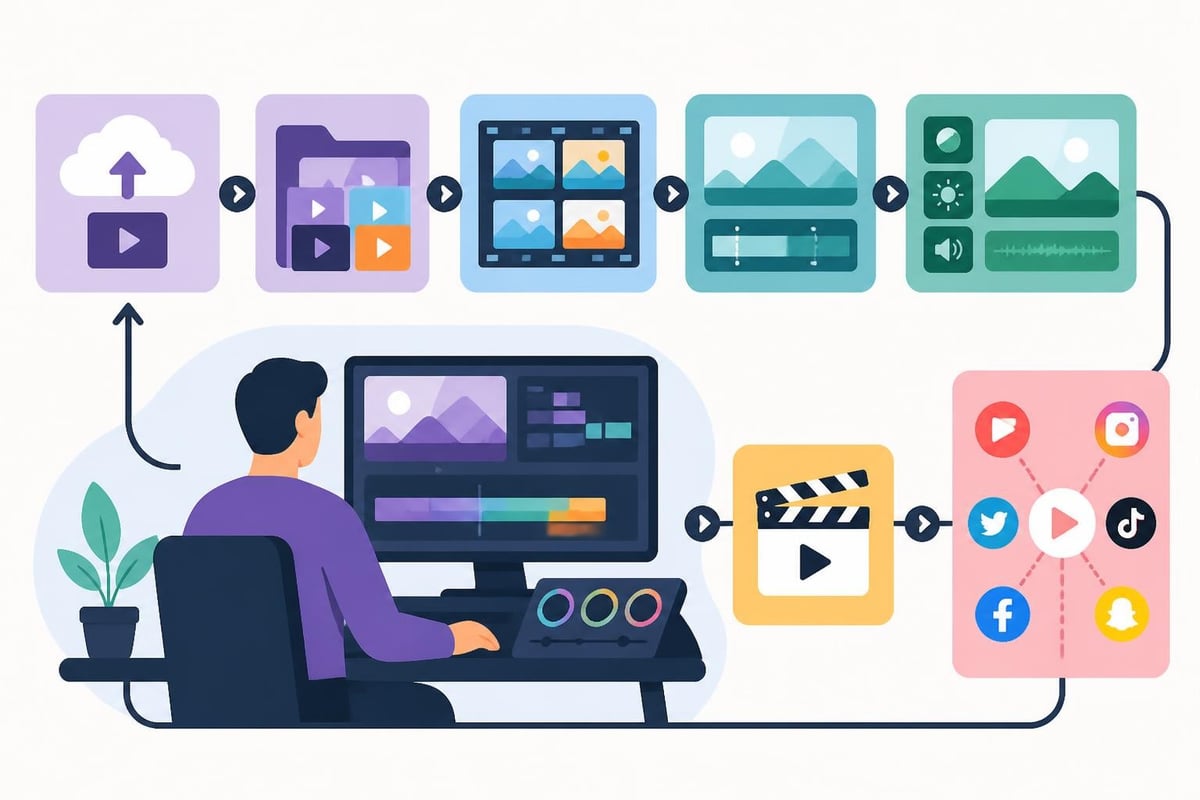 Video editing workflow stages