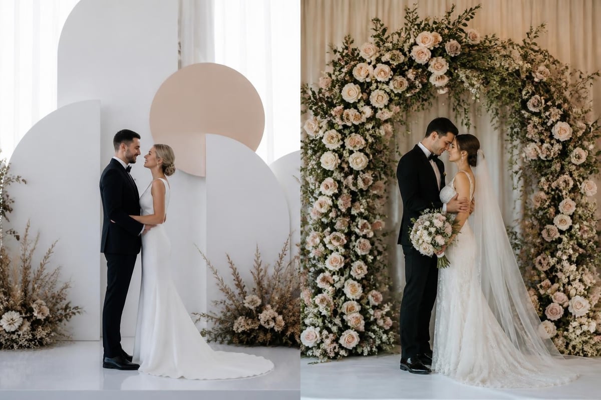 Modern wedding backdrop styles