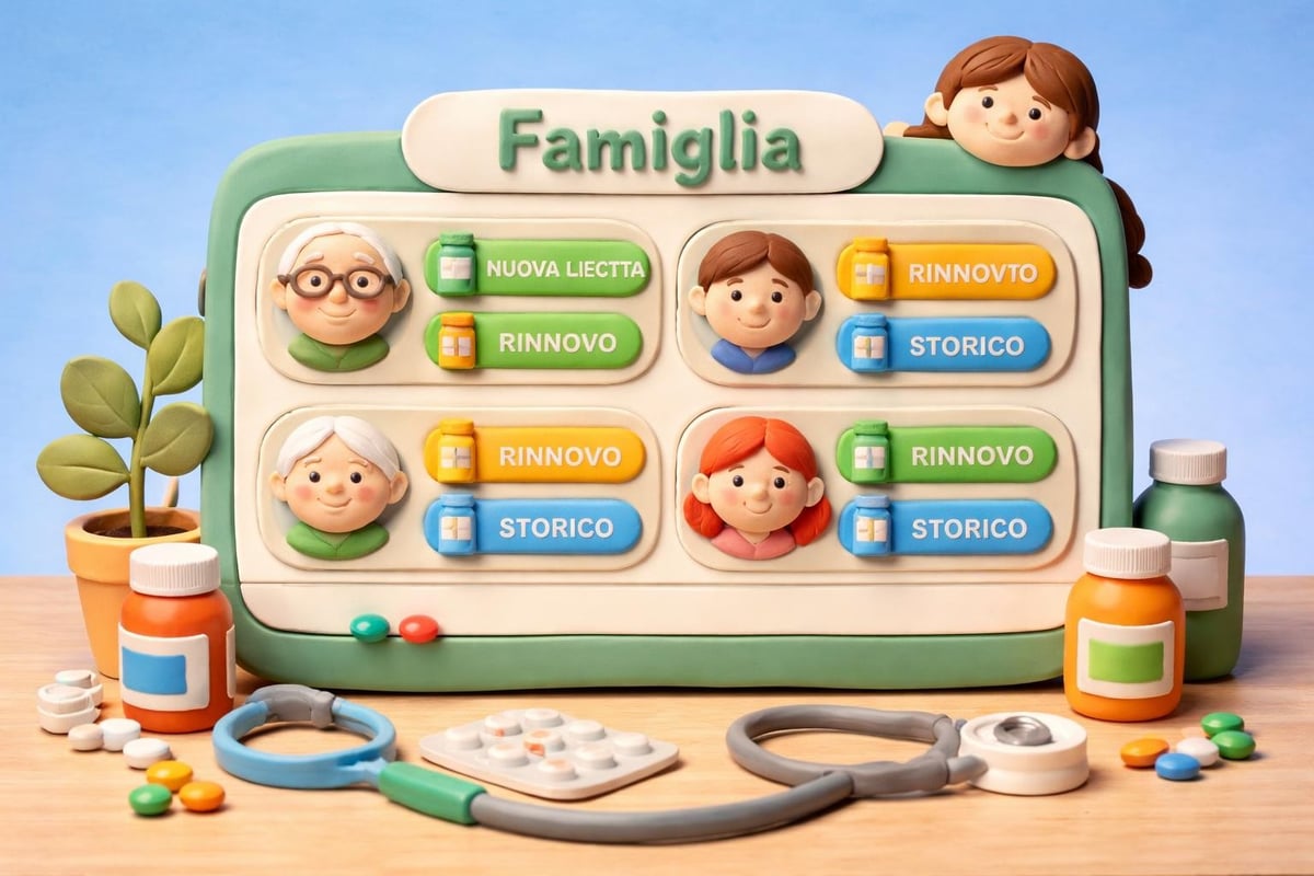 Dashboard gestione ricette familiari