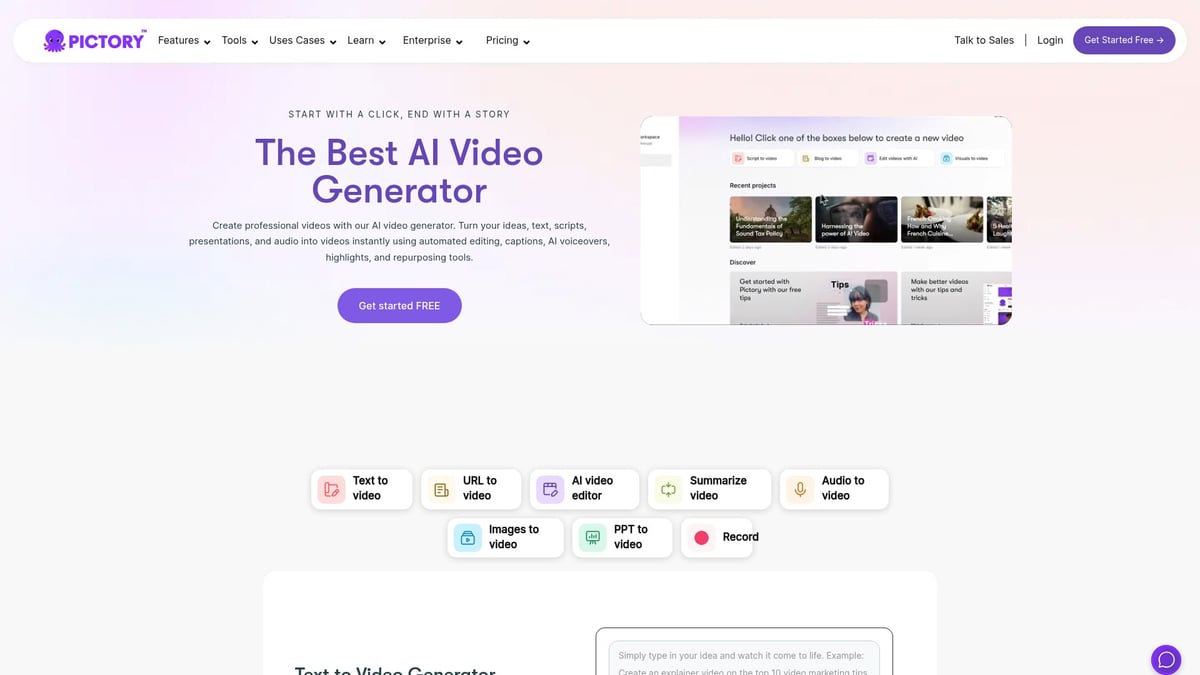 9 Game-Changing AI Visual Video Generator Tools for 2026 - Pictory