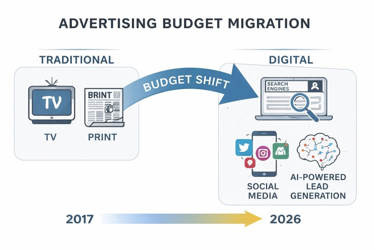 Traditional advertising decline