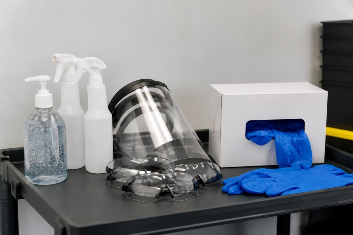 PPE organization in kit