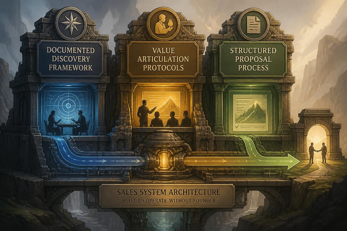 Systematic sales process for consulting