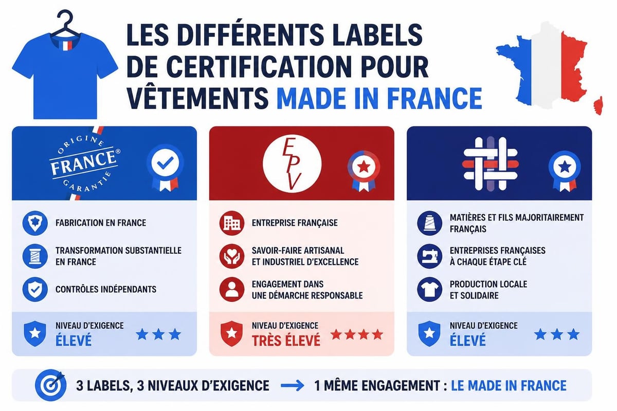 Labels français textile