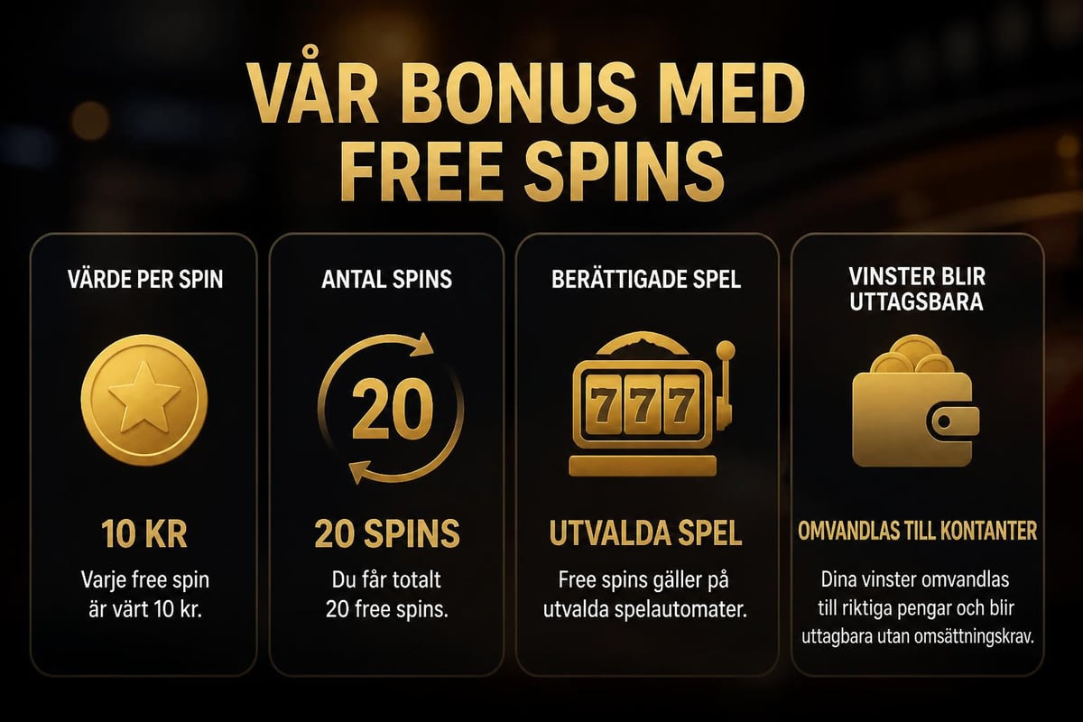 Bästa Online Casino Utan Omsättningskrav 2026 4 Free spins utan omsättning