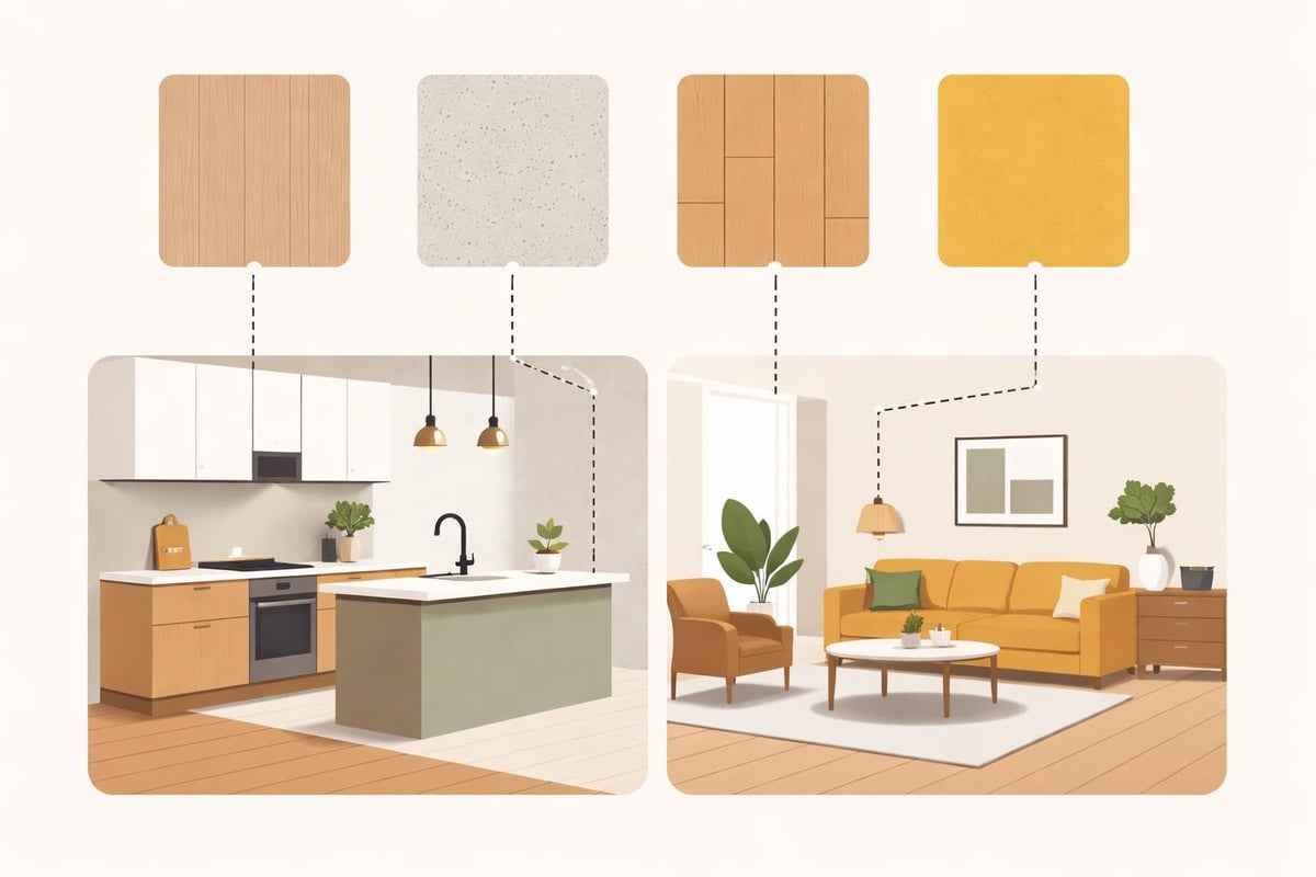 Wohnküche Materialauswahl