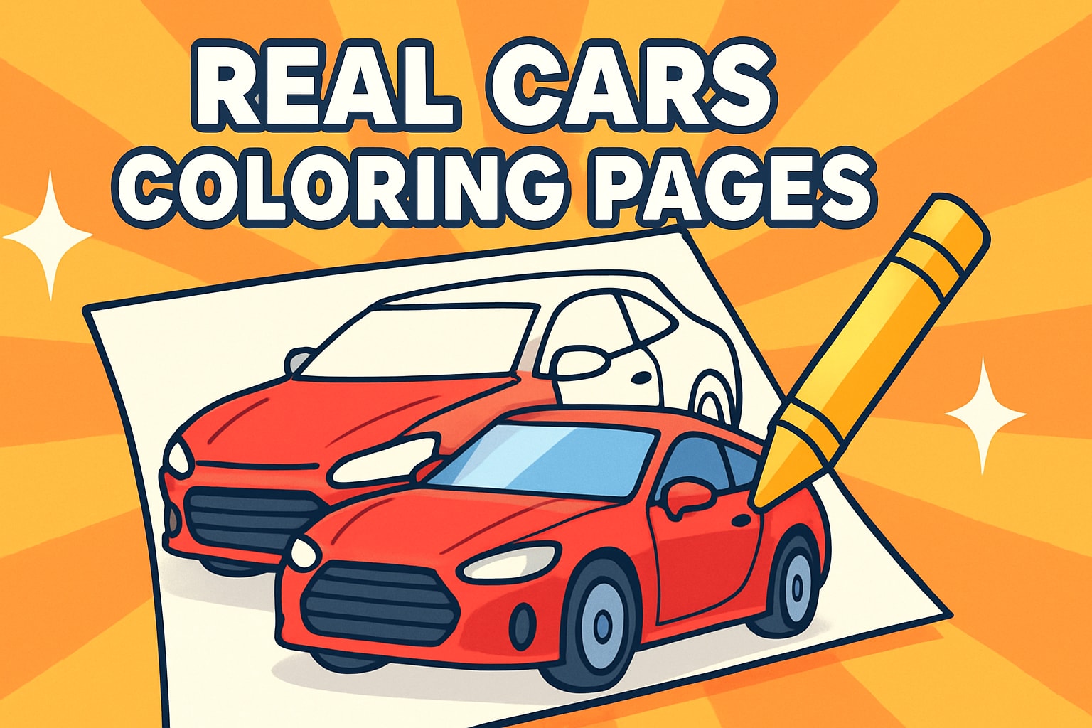 9 Amazing Real Cars Coloring Pages to Download in 2025