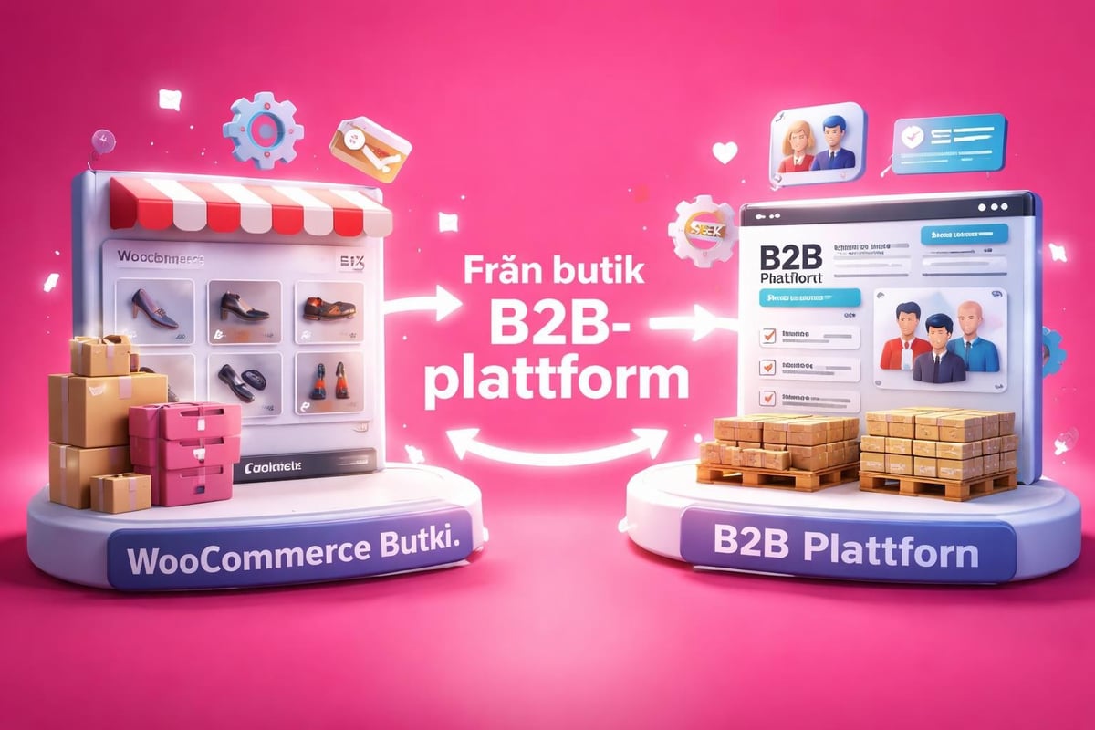 Plugin B2B WooCommerce: Guide för Effektiv E-handel 2026 1 B2B WooCommerce transformation