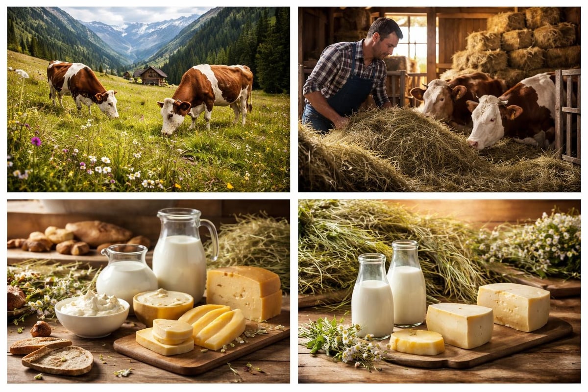 Alpine Heumilch farming cycle