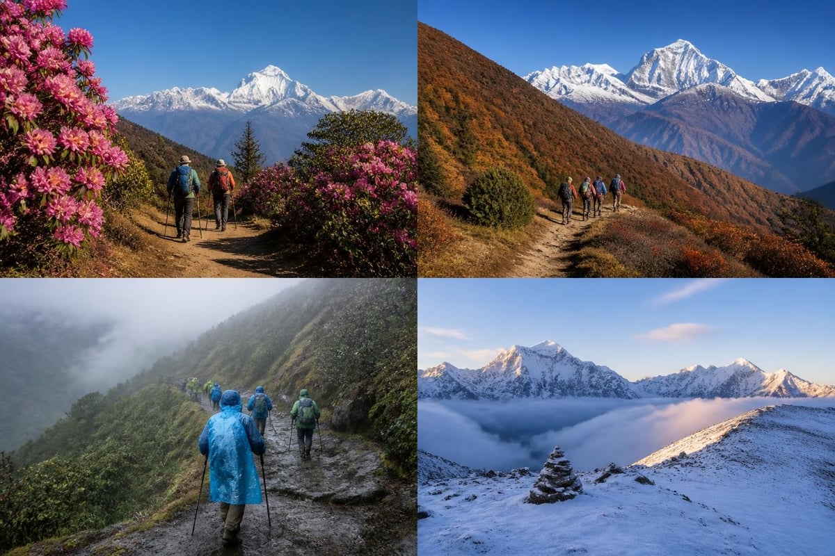Nepal trekking seasons comparison