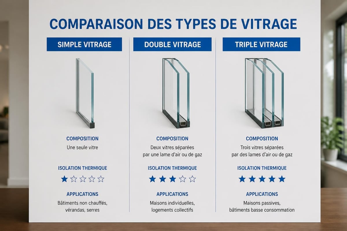 Types de vitrage