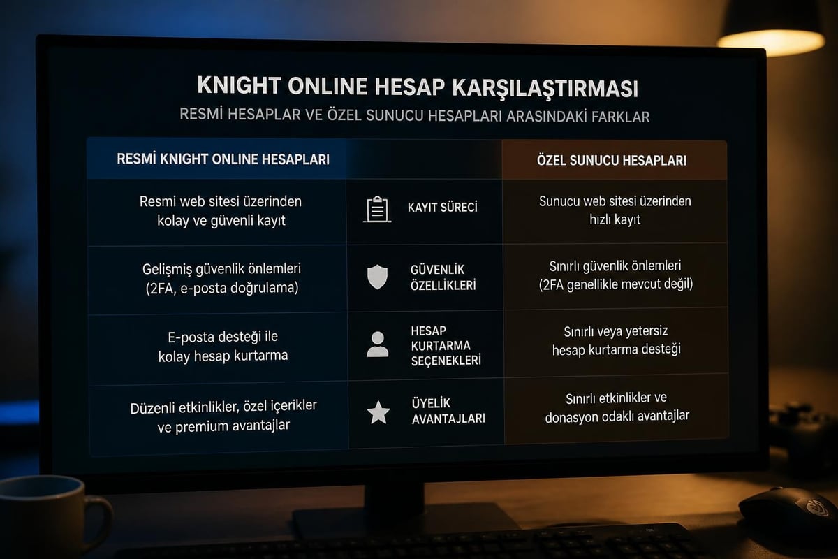 Knight Online account types comparison