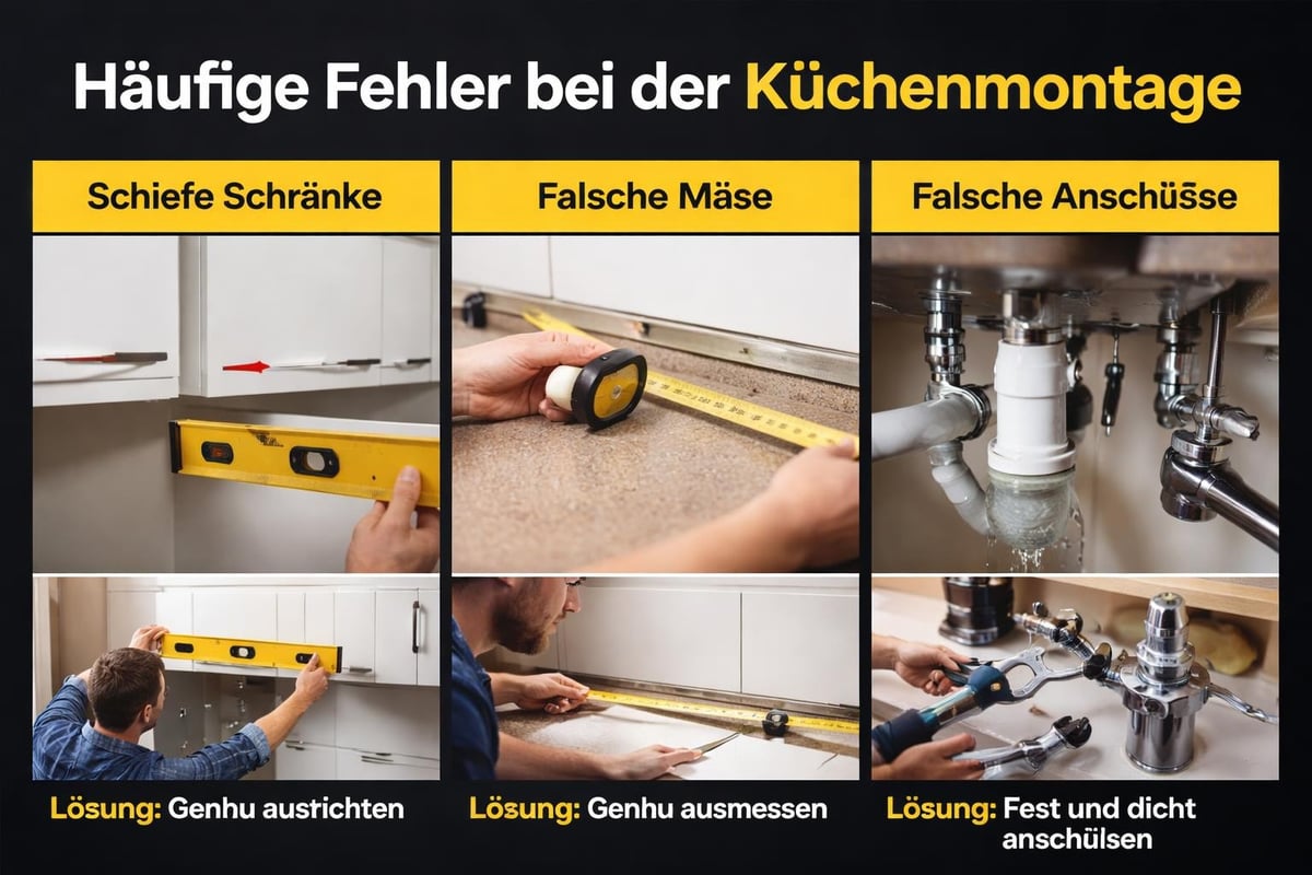 Küchenmontage Fehlerquellen