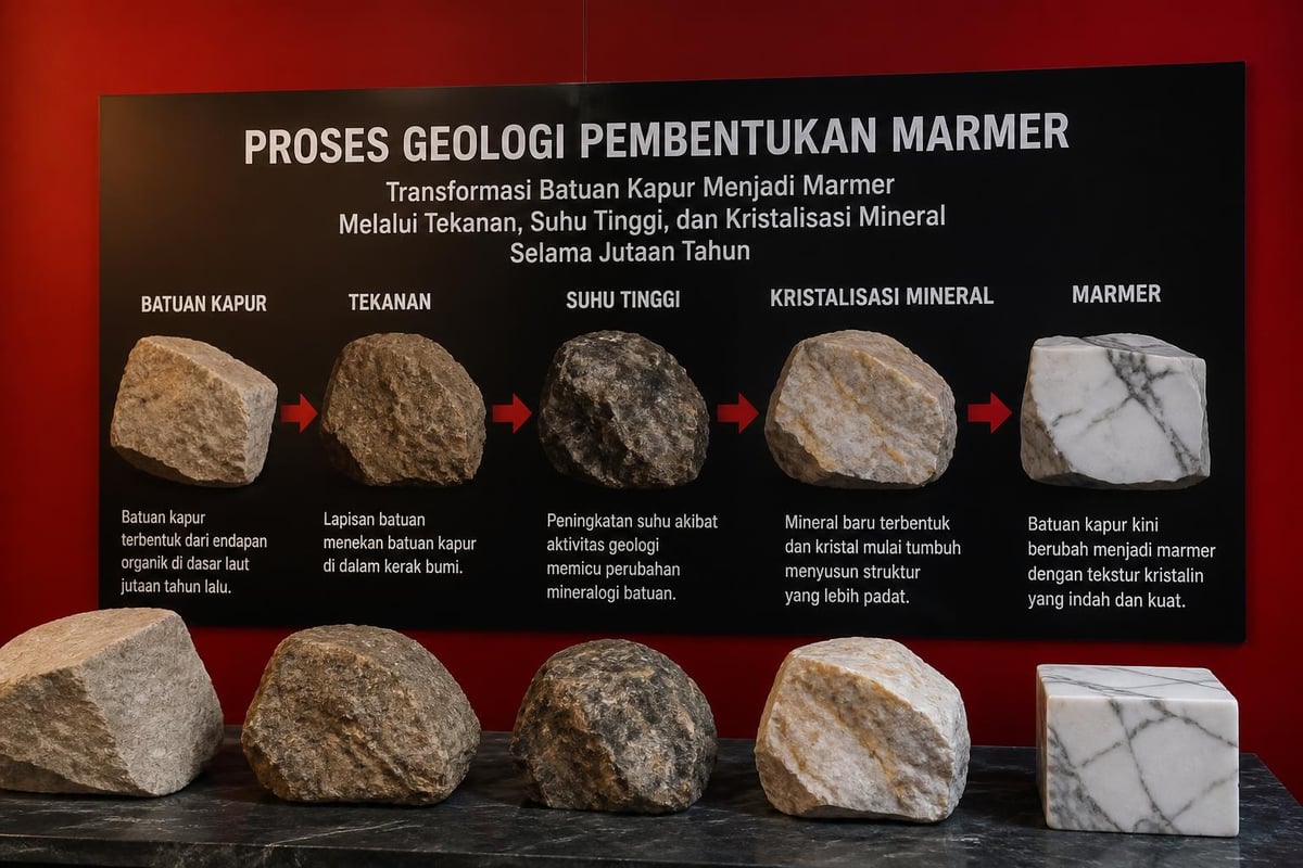 Proses formasi marmer slab
