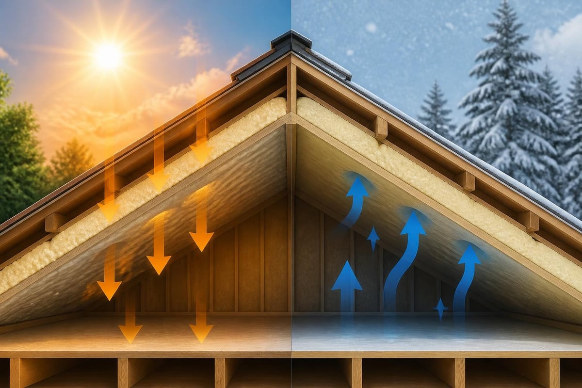Roof insulation thermal barrier