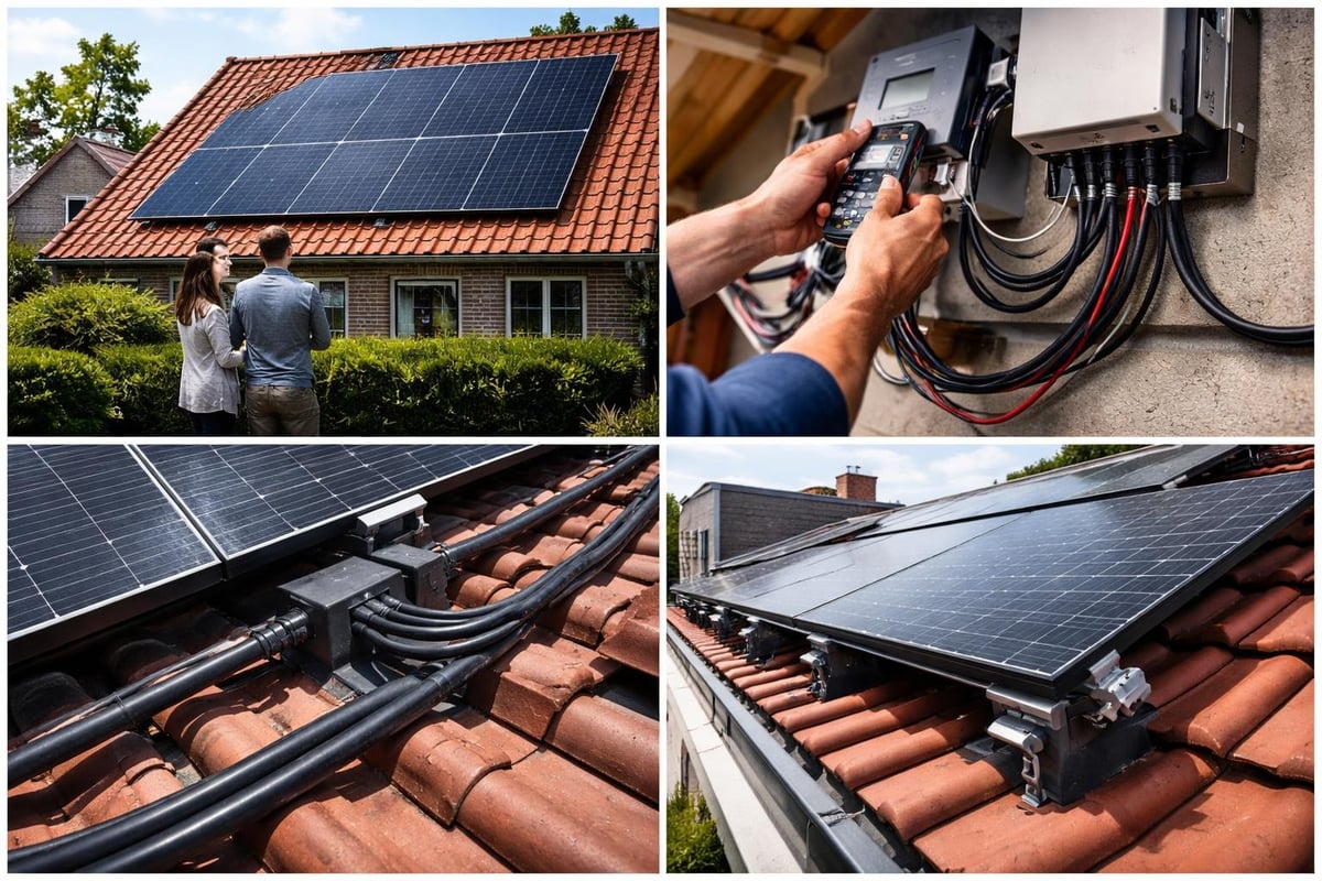 Factoren die zonne-energie rendement bepalen
