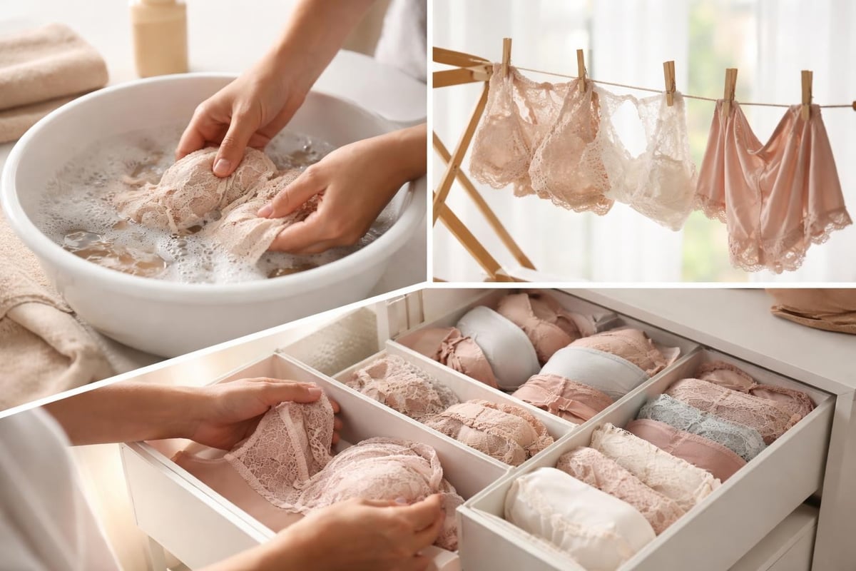 Lingerie care and storage methods