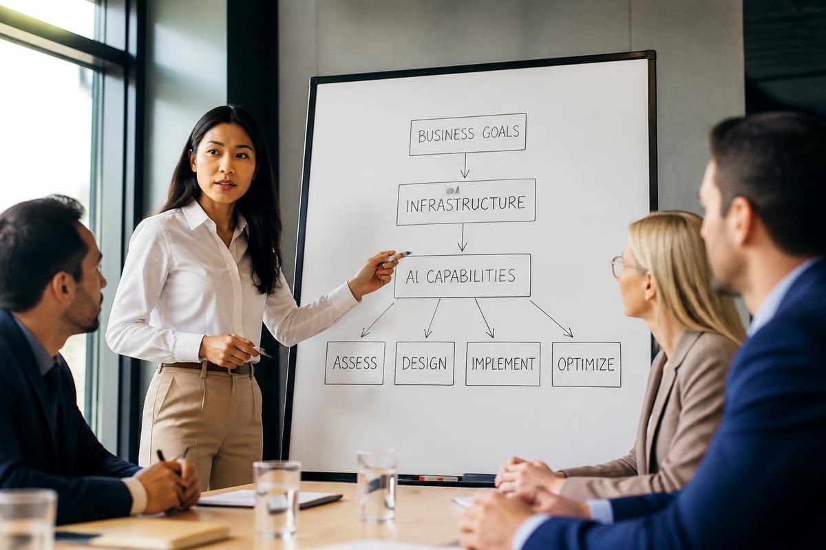 AI strategy consulting framework components