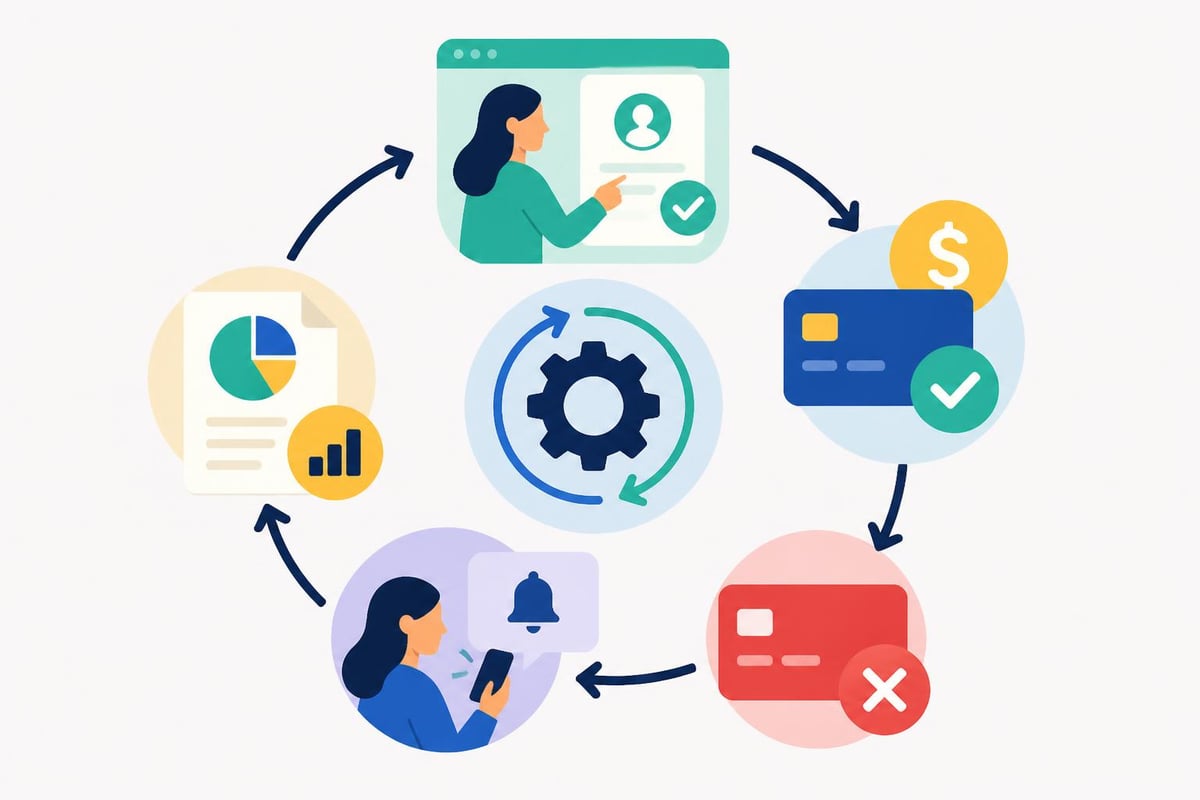 Automated billing cycle for martial arts memberships