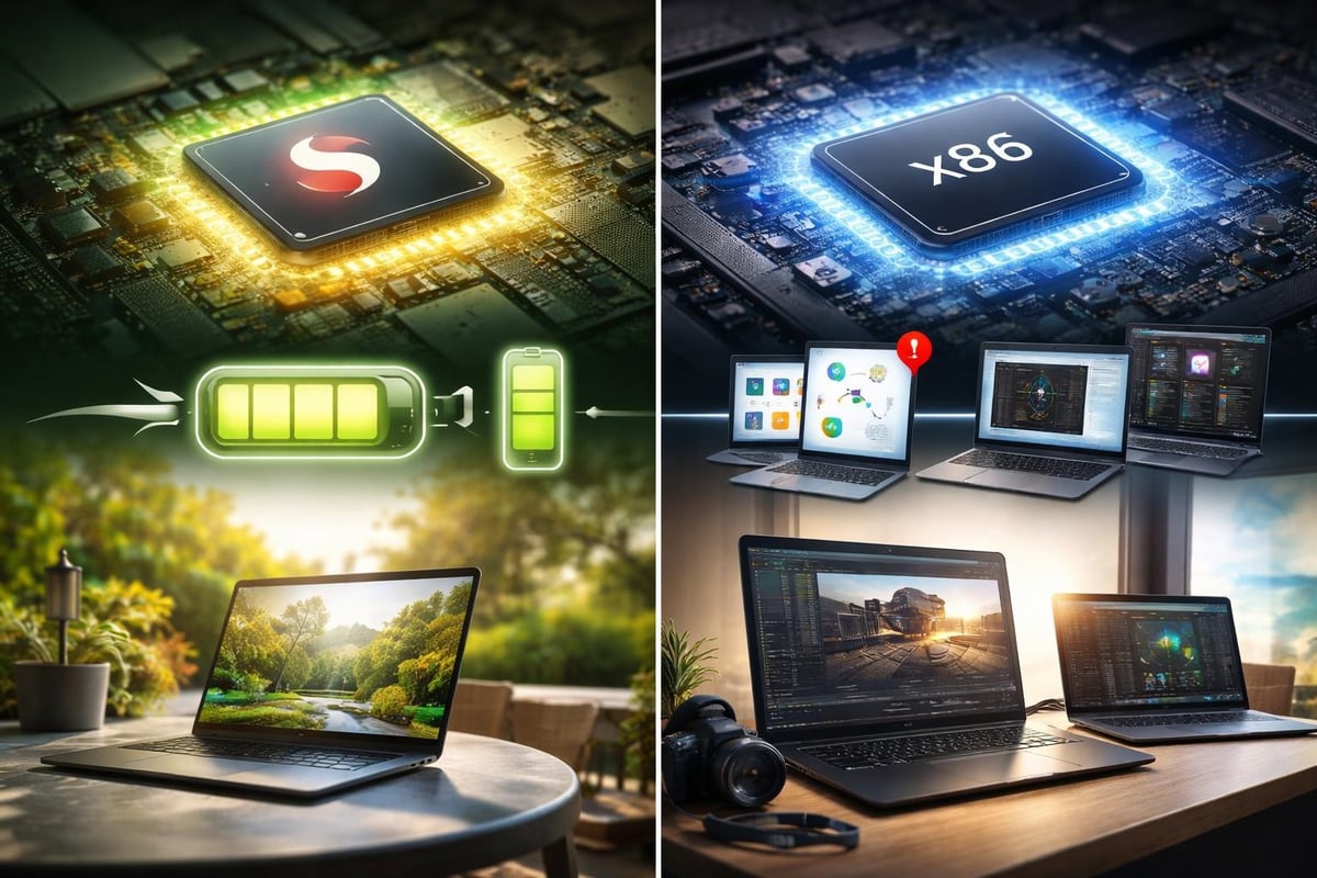 ARM vs x86 laptop comparison