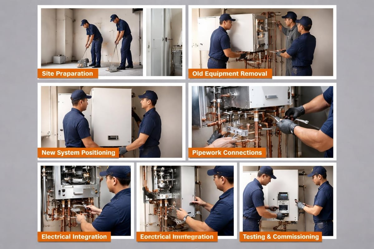 Heating system installation workflow
