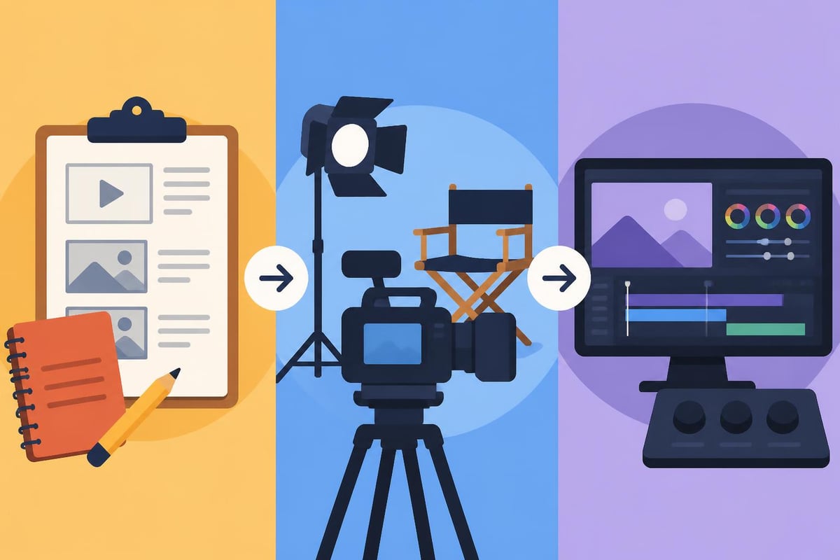Video production workflow stages