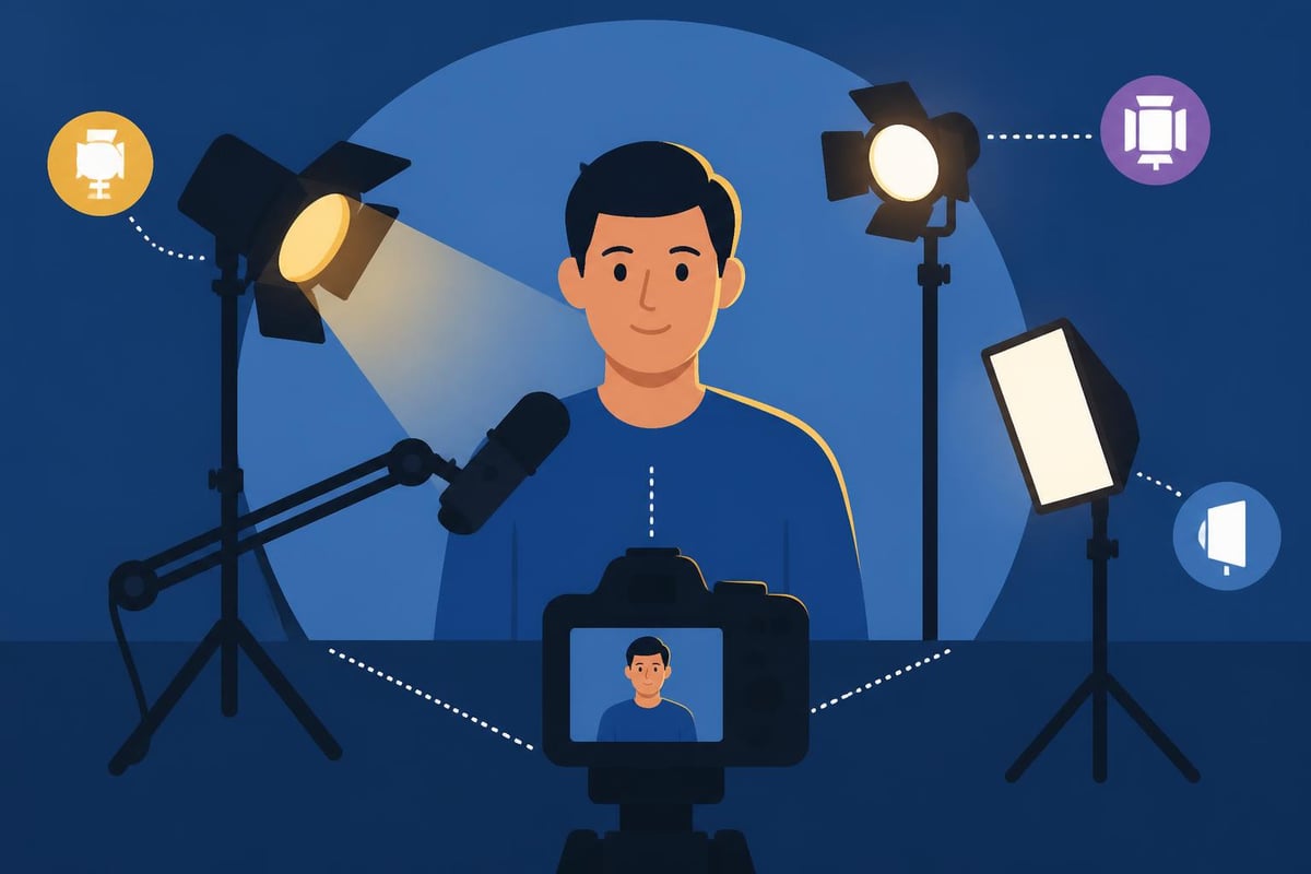 Professional filming setup