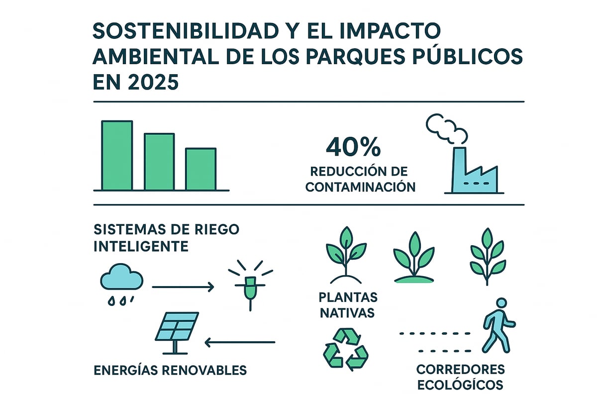 Sostenibilidad y medio ambiente en los parques públicos