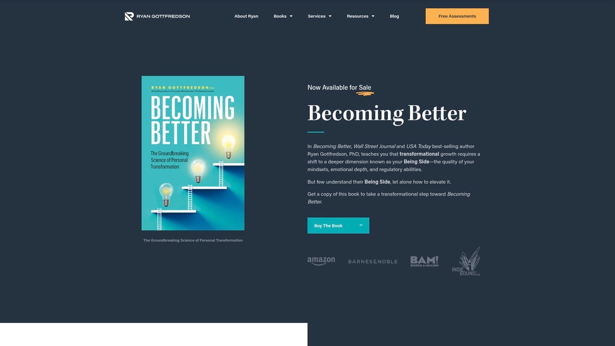 Top 10 Books on Self Improvement to Read in 2026 - Becoming Better: The Groundbreaking Science of Personal Transformation by Ryan Gottfredson